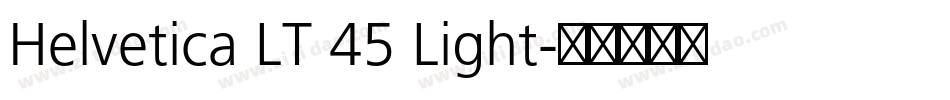 Helvetica LT 45 Light字体转换